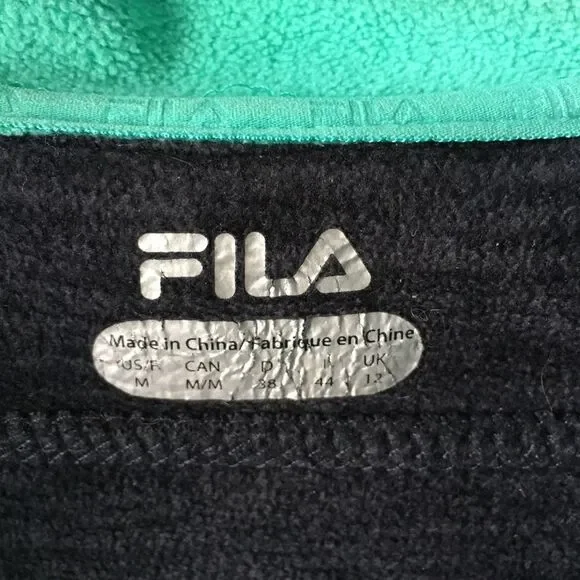 — Fila — Teal + Grey Soft Zip-Up Sweater Jacket - Picture 3 of 5